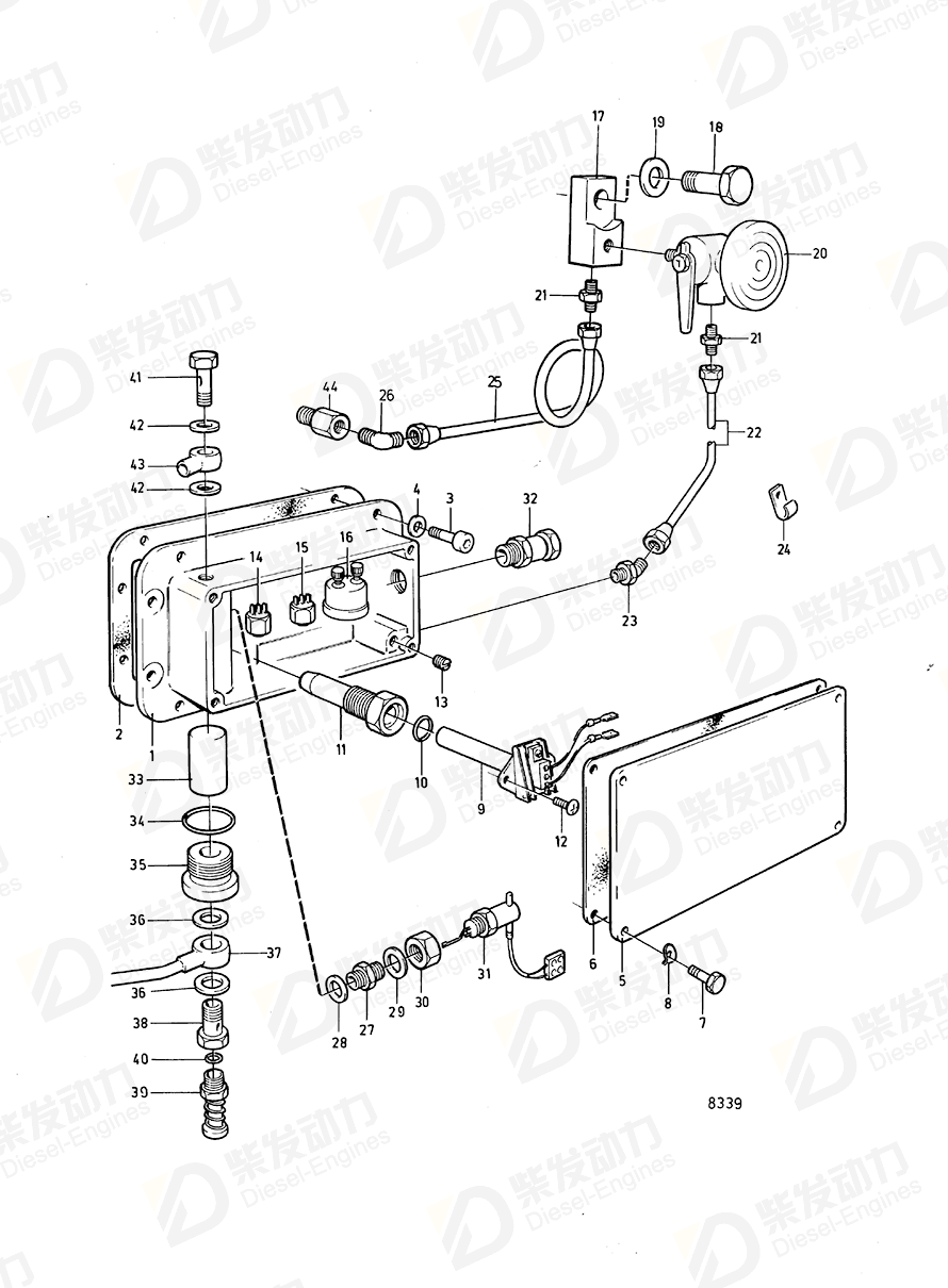 VOLVO Pressure switch 848368 Drawing